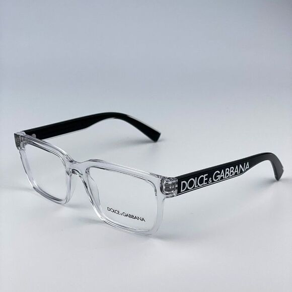 NEW D&G DG5102 3133 Crystal Black Rectangle Men Eyeglasses - Picture 7 of 12